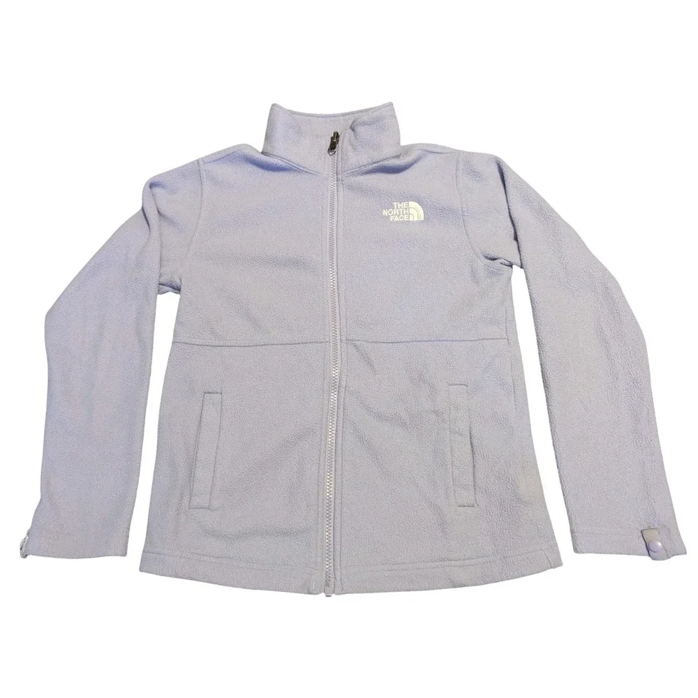 The North Face Youth TKA Glacier Full Zip Fleece Jacket Light Purple M 10/12